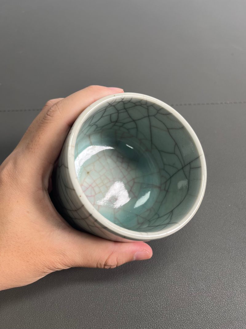 清雍正 仿哥釉三足炉 - 图8