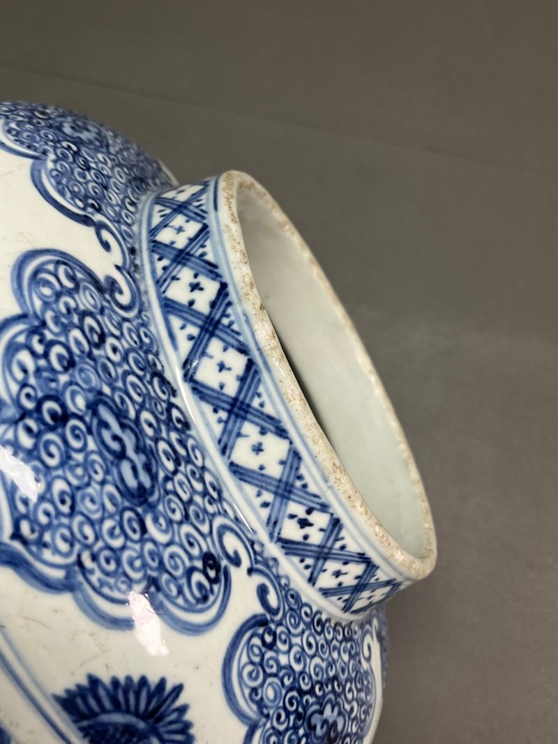 明中期  青花凤穿花纹罐 - 图9