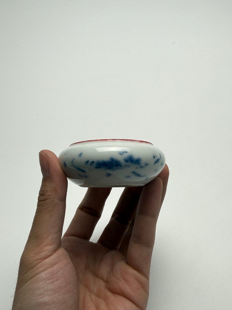 民国  王步风格青花花鸟印盒 - 图9