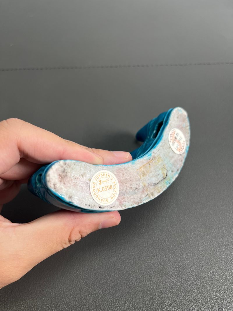 清康熙  孔雀蓝釉笔架山 - 图11