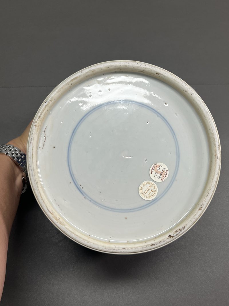 清康熙 青花山水人物图粥罐 - 图15