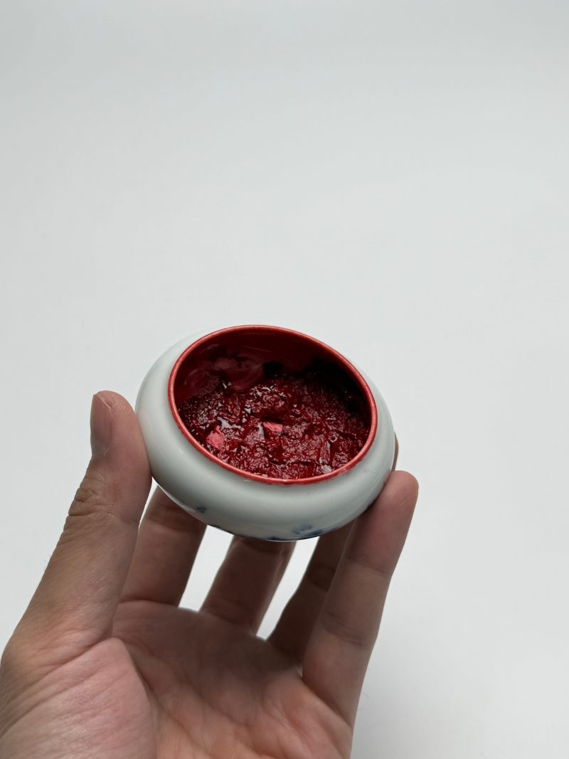 民国  王步风格青花花鸟印盒 - 图10