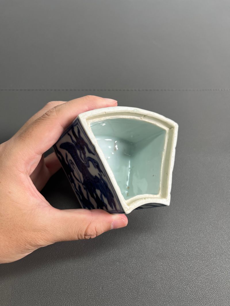 明万历  “督理府”款青花八宝云鹤纹蛐蛐罐（一对） - 图9