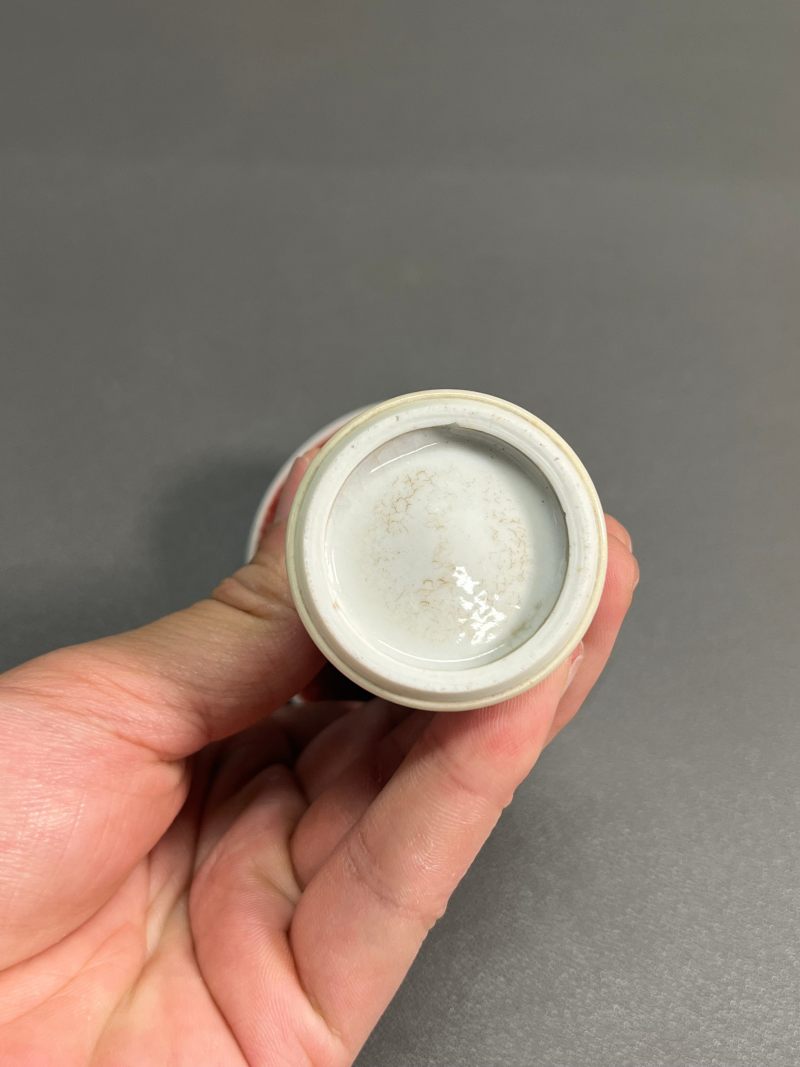 清康熙  郎窑红釉小花觚 - 图15