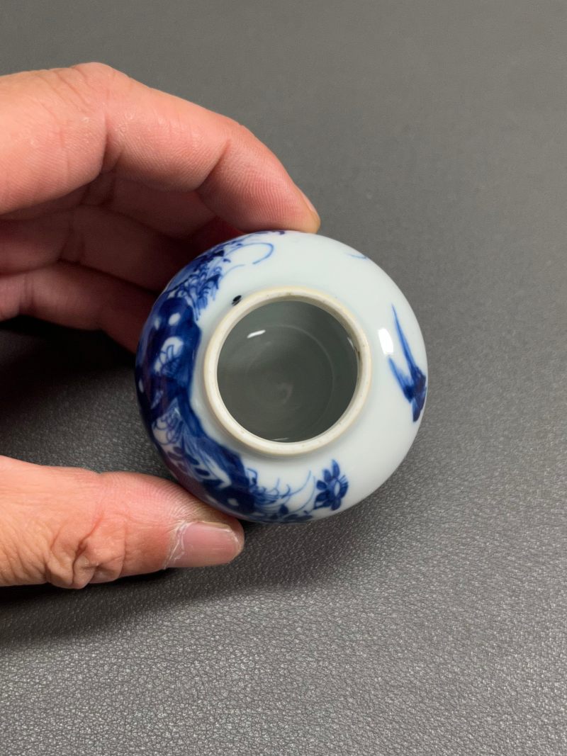 清康熙  青花虫草纹小盖罐 - 图11