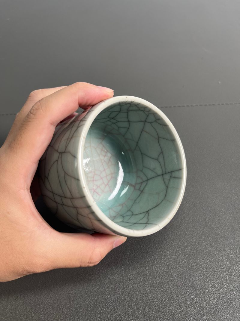 清雍正 仿哥釉三足炉 - 图10