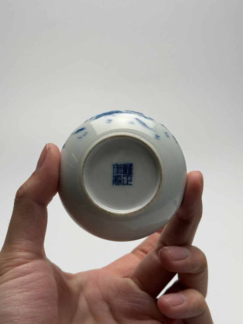 民国  王步风格青花花鸟印盒 - 图11