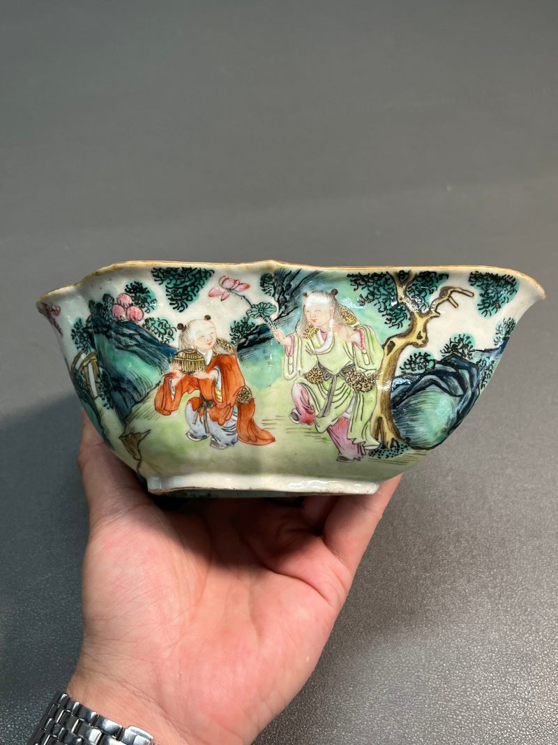 清嘉庆  粉彩群仙祝寿图攒盘（一套九只） - 图19