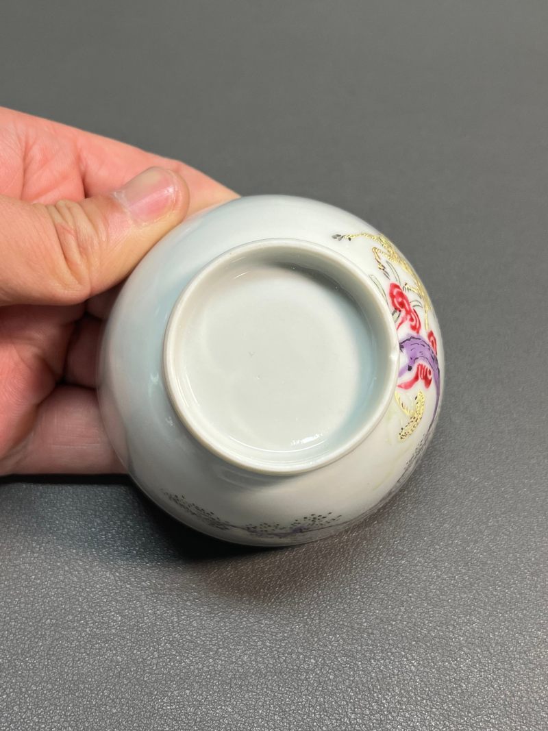 清雍正  粉彩鹤鹿同春杯 - 图11