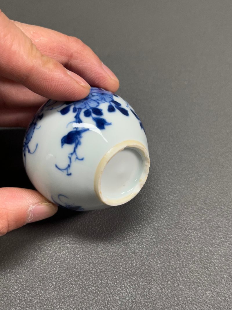 清康熙  青花虫草纹小盖罐 - 图13