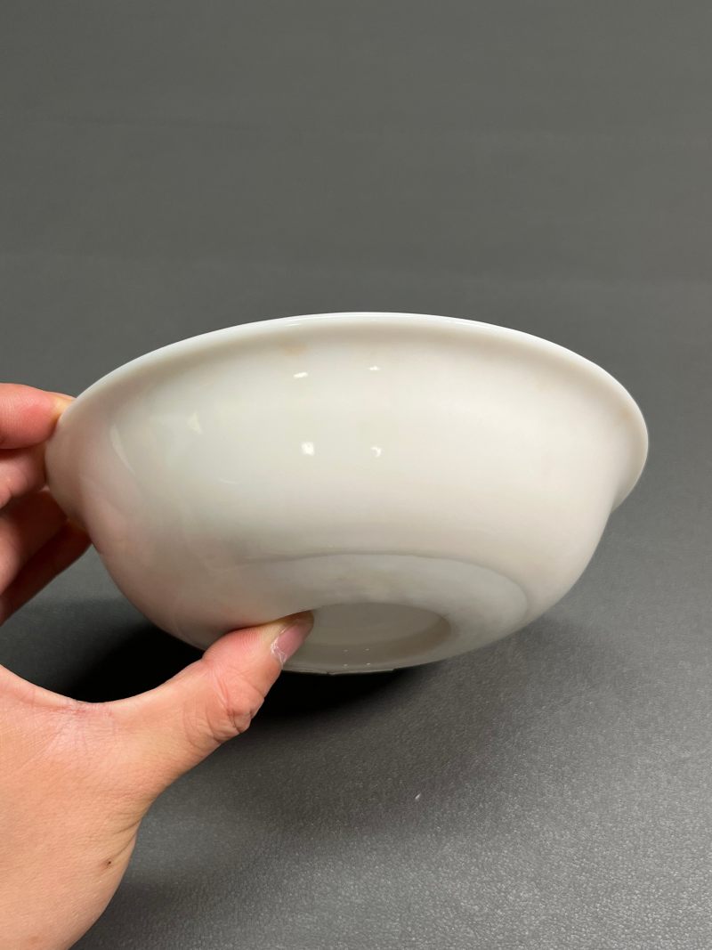 明末清初  德化窑白瓷诗文卧足洗 - 图9
