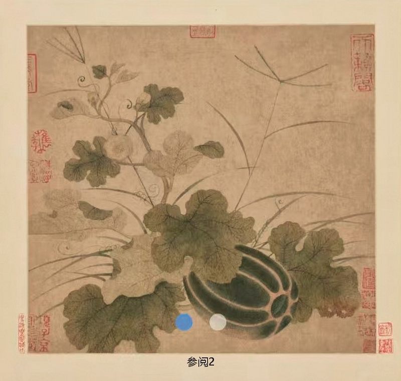 清乾隆  外松石绿地釉内粉彩瓜迭连绵方形盒 - 图3