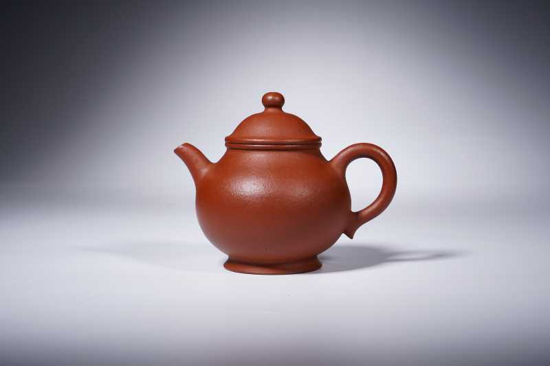清晚期  “佐茶佑玉”款朱泥圆壶 - 图2