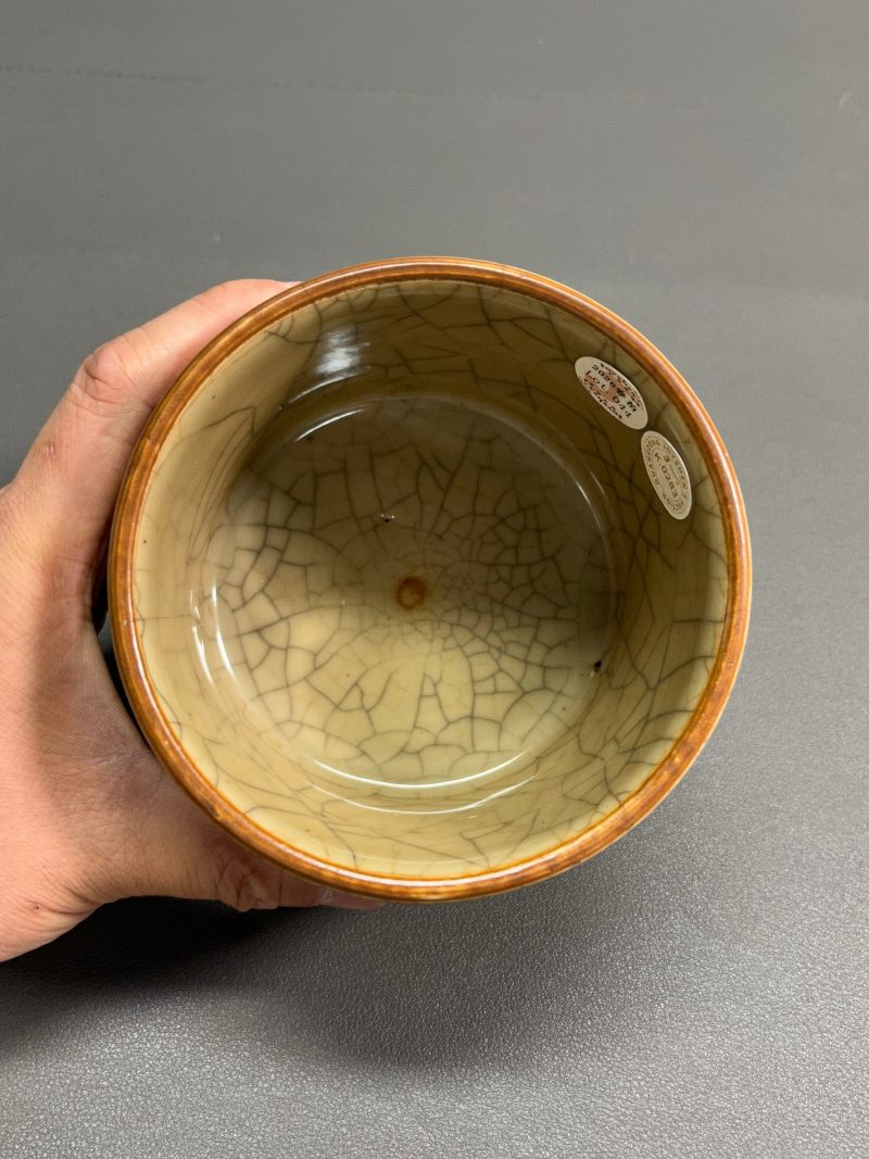 清雍正 黄哥釉筒式炉 - 图8