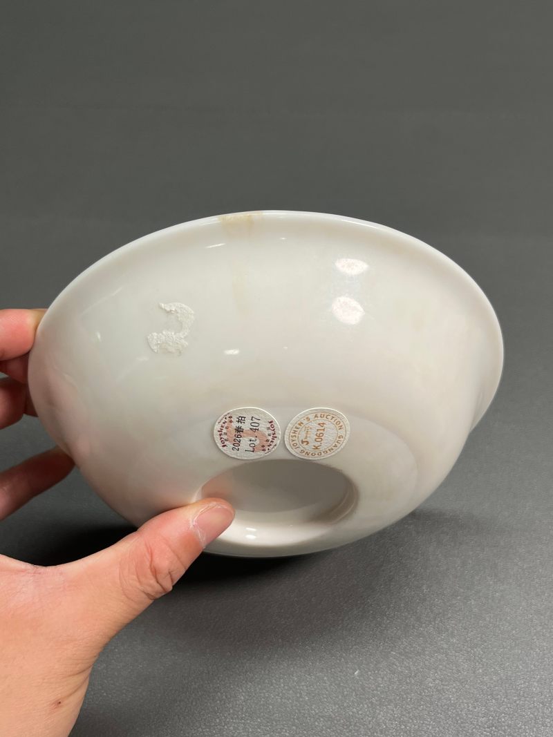 明末清初  德化窑白瓷诗文卧足洗 - 图10