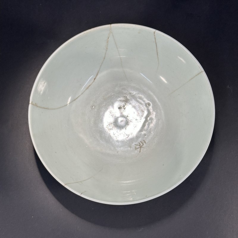 清雍正 青花赤壁赋诗文碗 - 图4