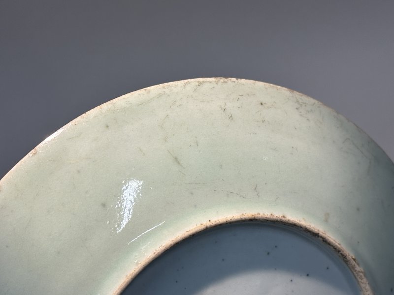 清雍正 豆青釉盘 - 图5