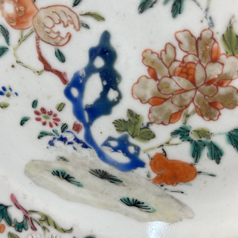 清乾隆 粉彩描金花卉纹八方盘一对 - 图7
