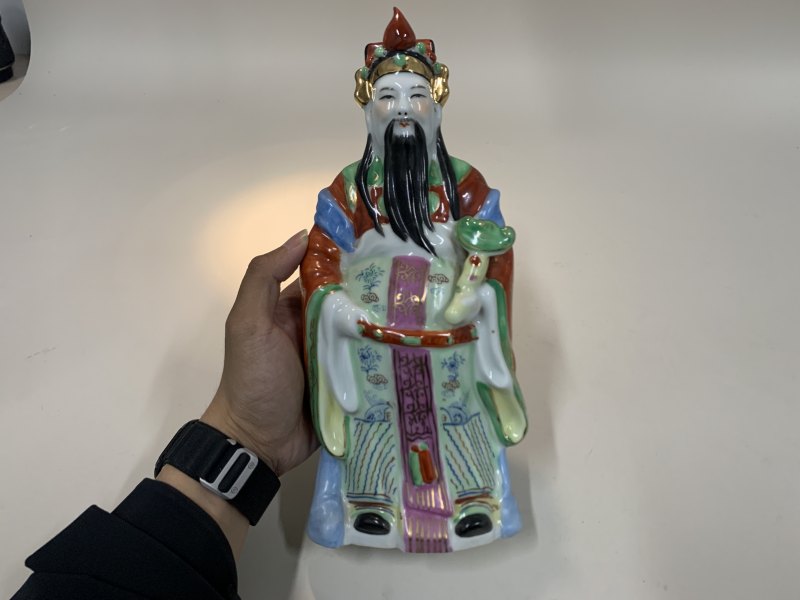 二十世纪五十年代 粉彩福禄寿三星 - 图8