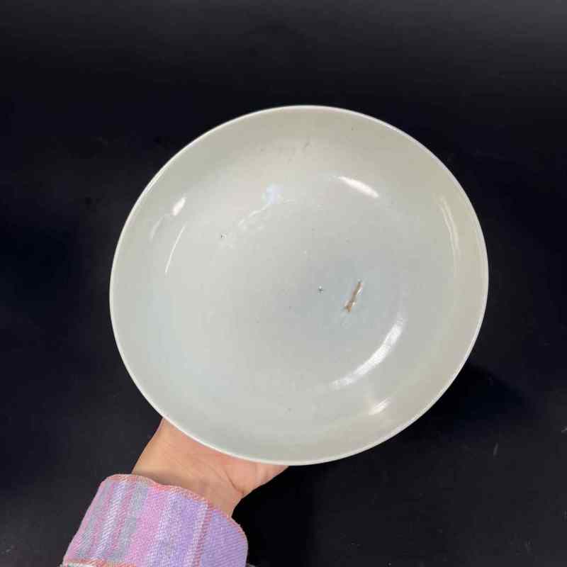 清康熙 霁红釉盘 - 图4