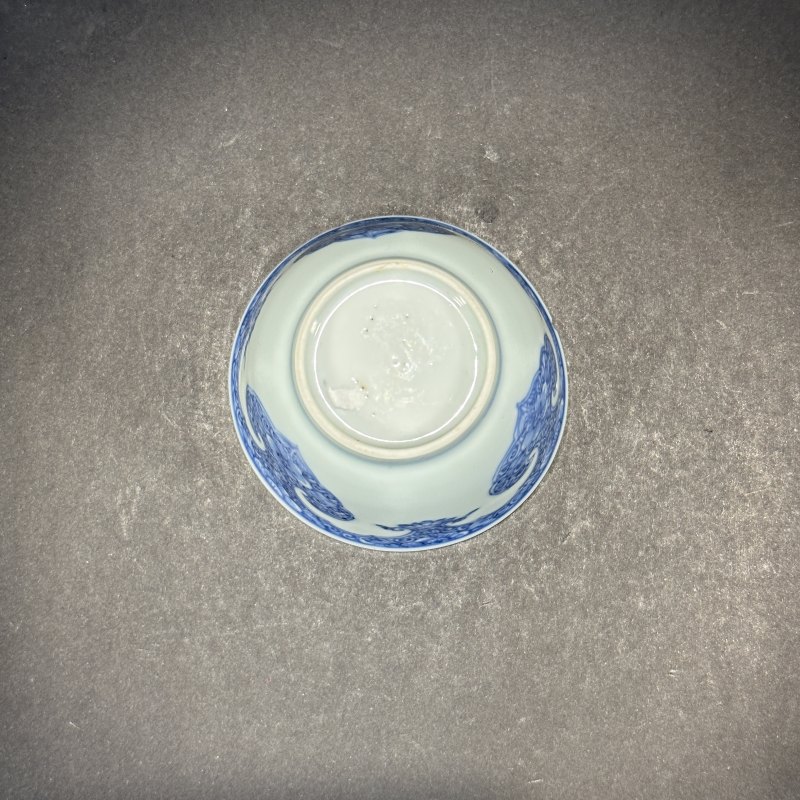 清康熙 青花花卉纹杯 - 图5