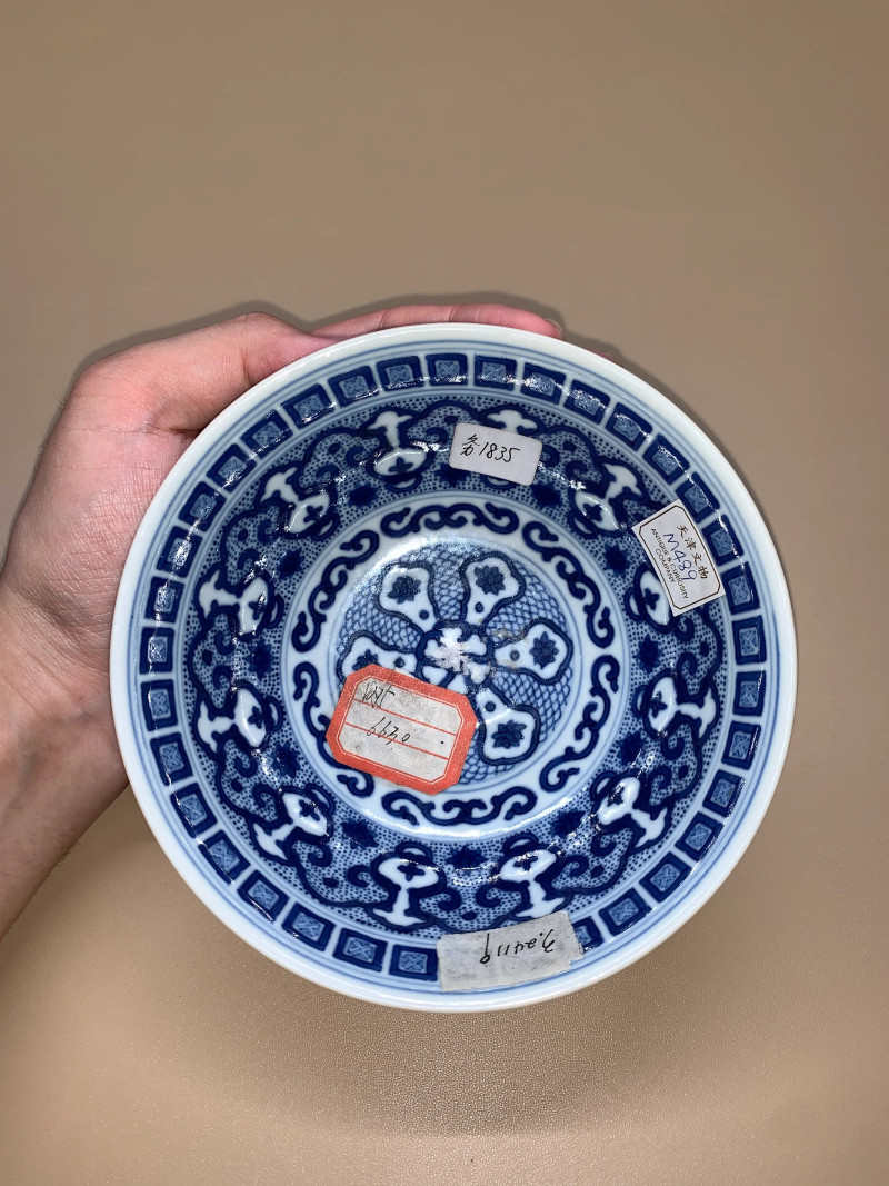 清道光 青花木樨花纹碗 - 图6