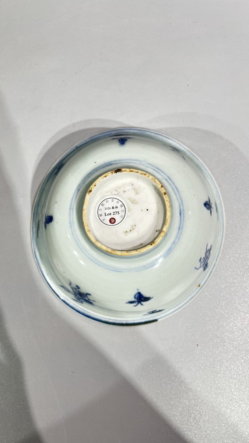 明中期 青花人物故事纹碗 - 图8