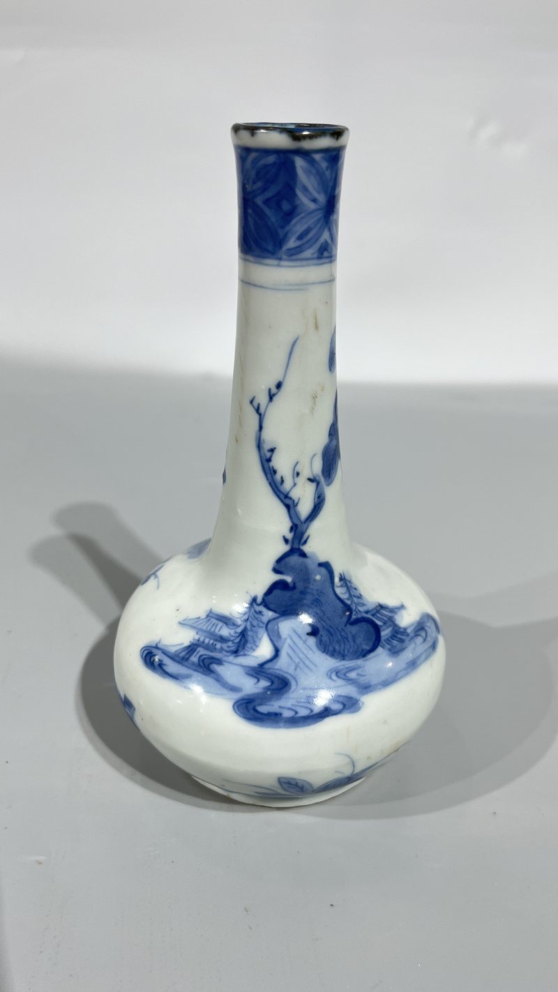 明 青花人物纹长颈瓶 - 图4