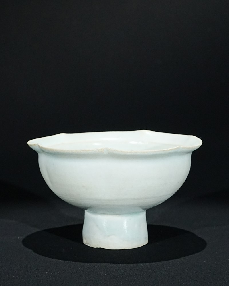 明 湖田花口高足杯