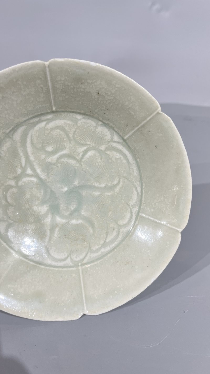 明 湖田牡丹纹花口碗 - 图3