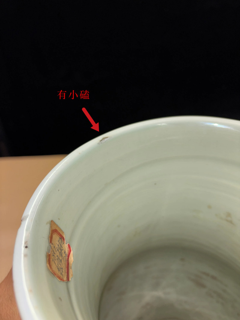 清乾隆 粉青釉模印兽面纹双耳瓶 - 图9