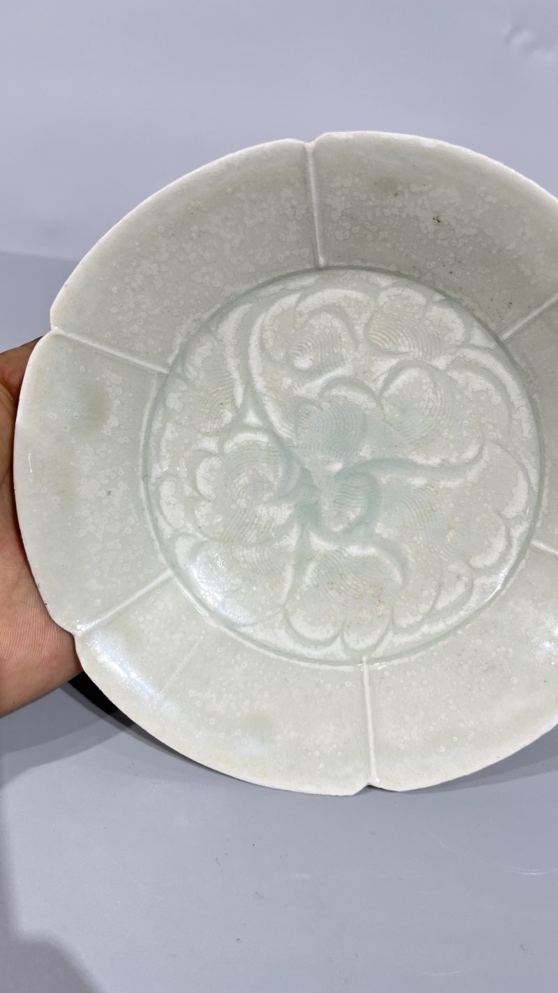 明 湖田牡丹纹花口碗 - 图4