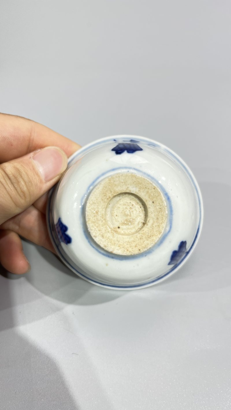 明晚期 青花人物杯 - 图6