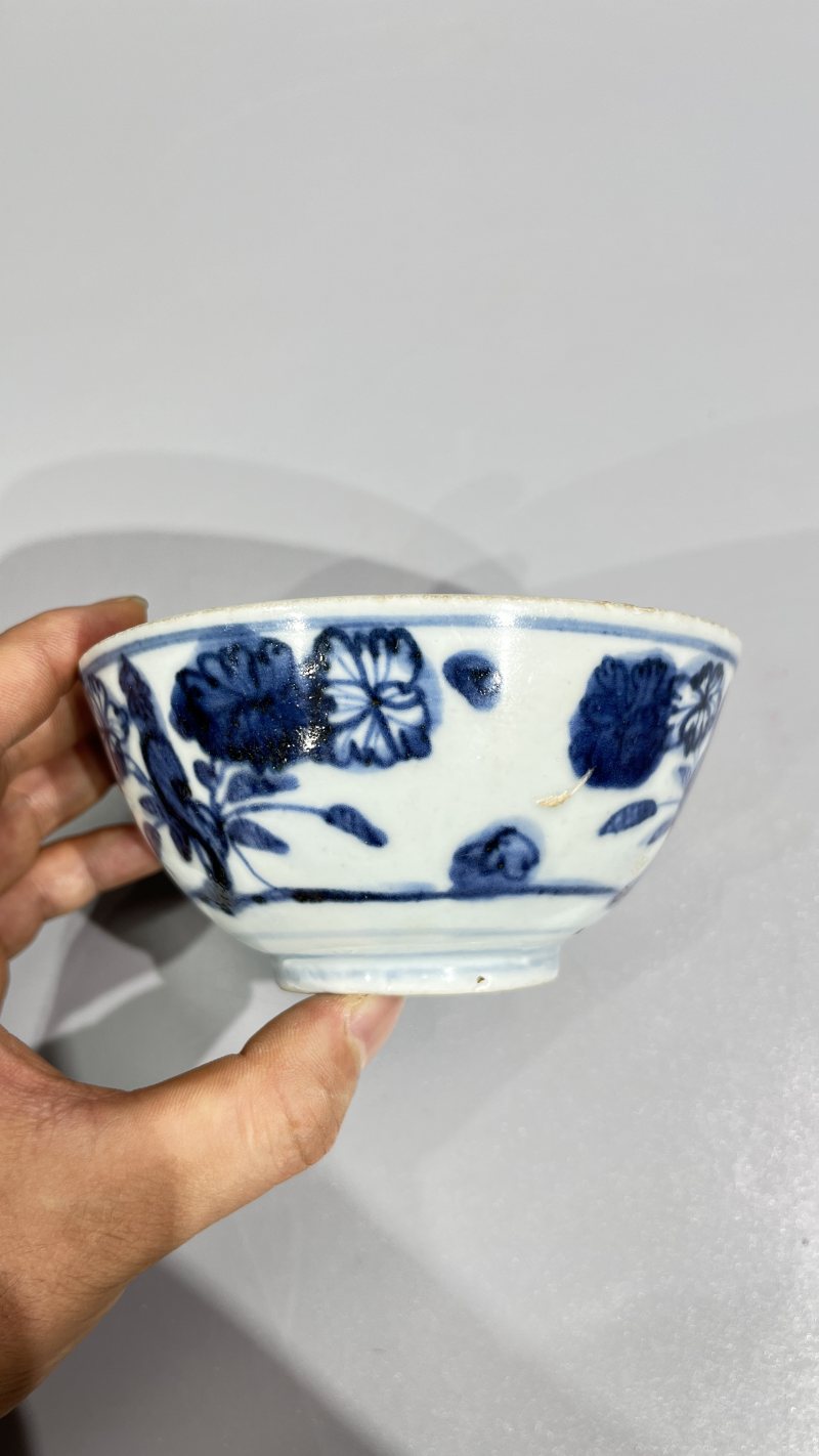 明 青花花卉纹碗 - 图6