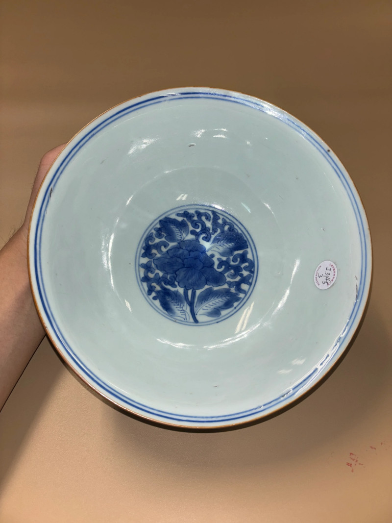 清康熙 青花狮子穿花大碗 - 图6