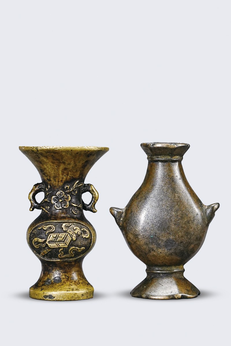 明 铜花插（一组）