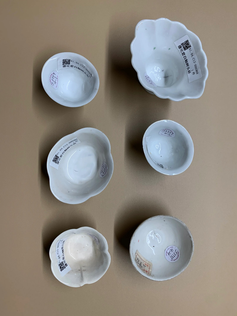 明、清 德化窑白釉杯一组六件 - 图27