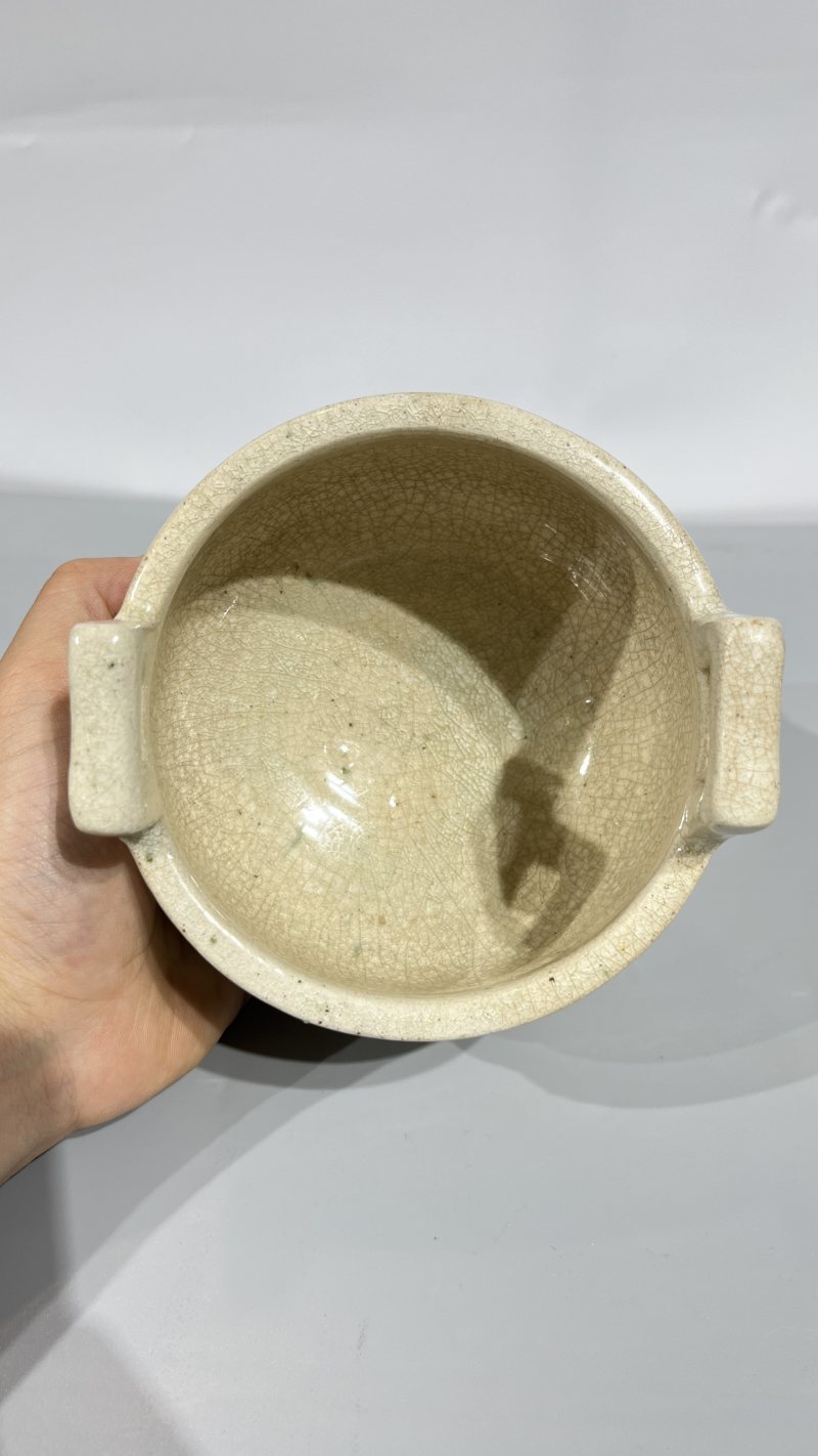 明 白釉鼎式炉 - 图6