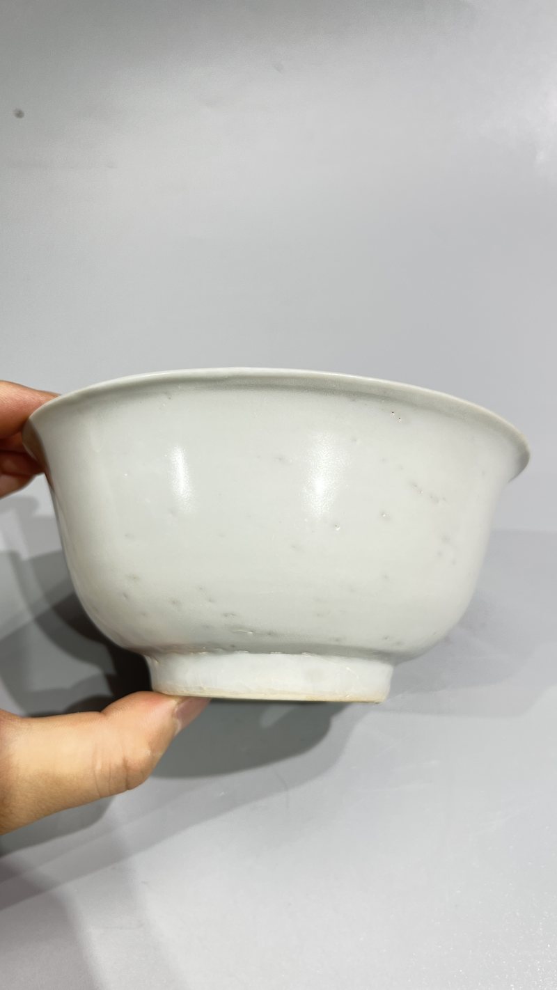 明早期 甜白釉暗刻花卉碗 - 图4