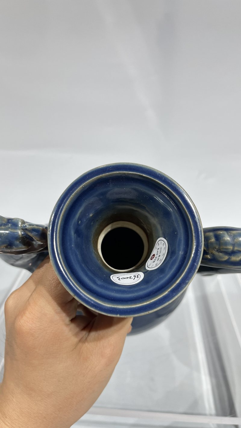 明 霁蓝釉凤首壶 - 图6