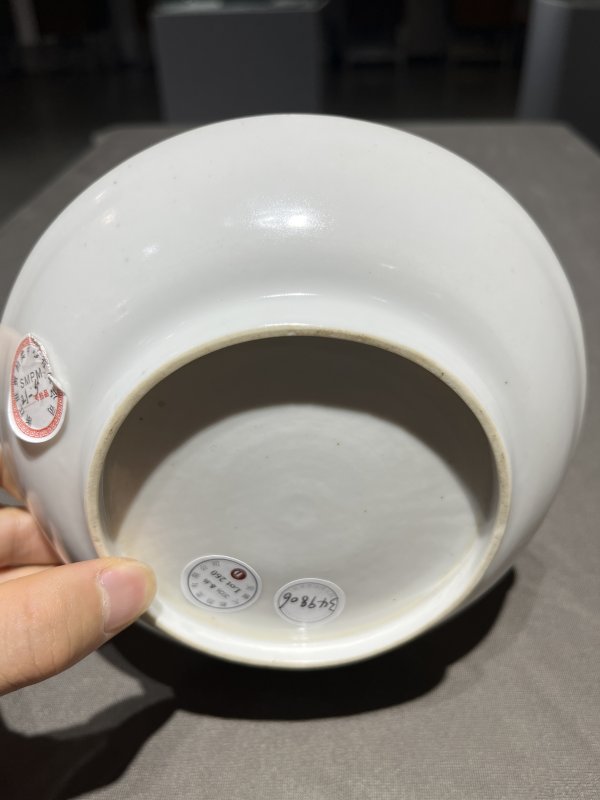 明早期 白釉暗刻龙纹盘 - 图7