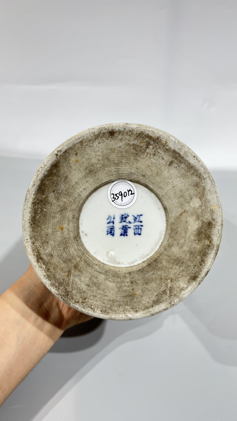 清 粉彩人物故事帽筒 - 图7
