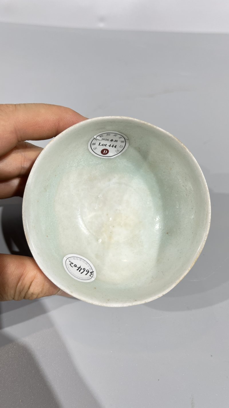 明 青白瓷高足杯 - 图6