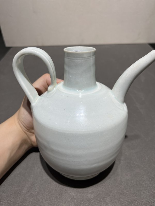 明 湖田狮钮盖执壶和温碗（一套） - 图7