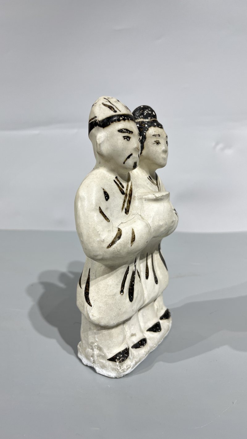 明 磁州和合二仙瓷塑 - 图4