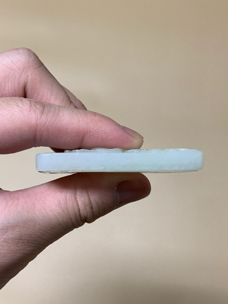清 白玉太平同庆如意双童子纹牌 - 图6