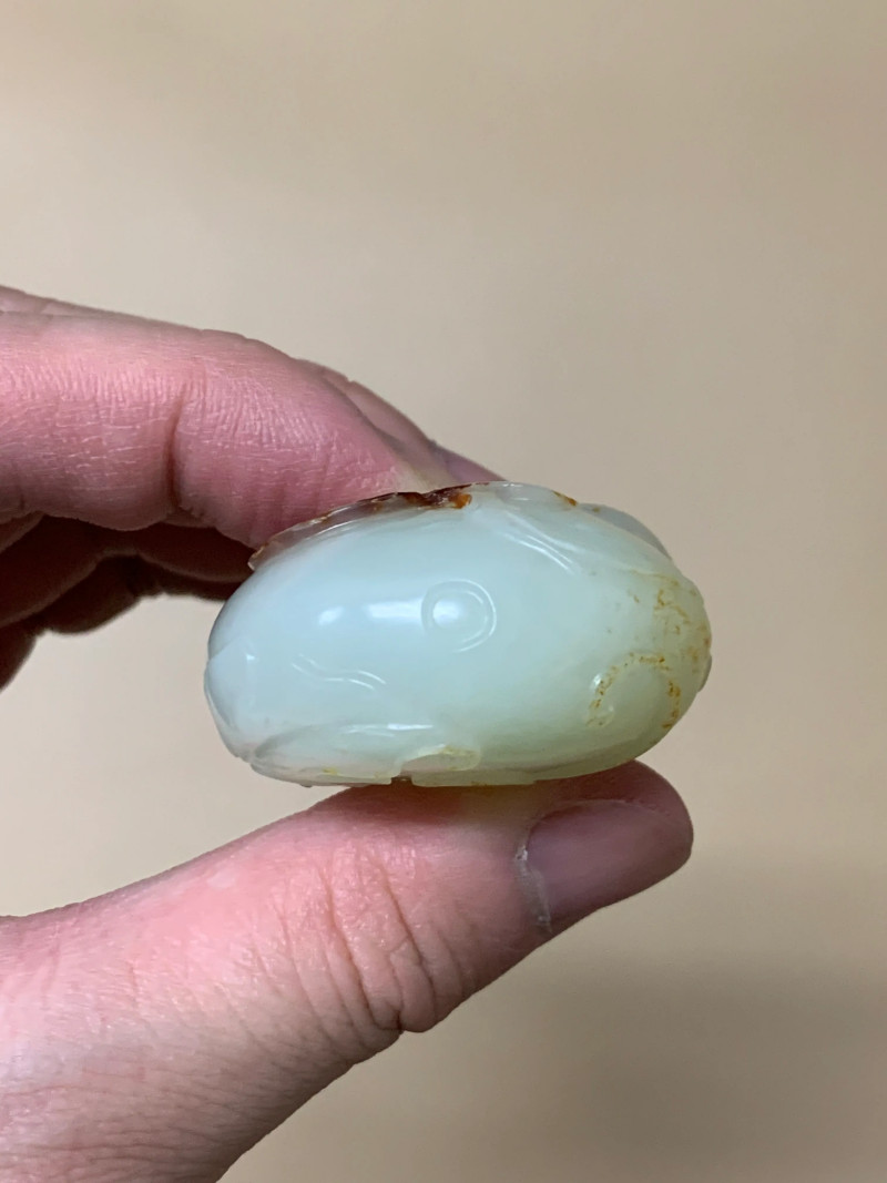 清 白玉红皮巧雕葫芦镇纸 - 图7
