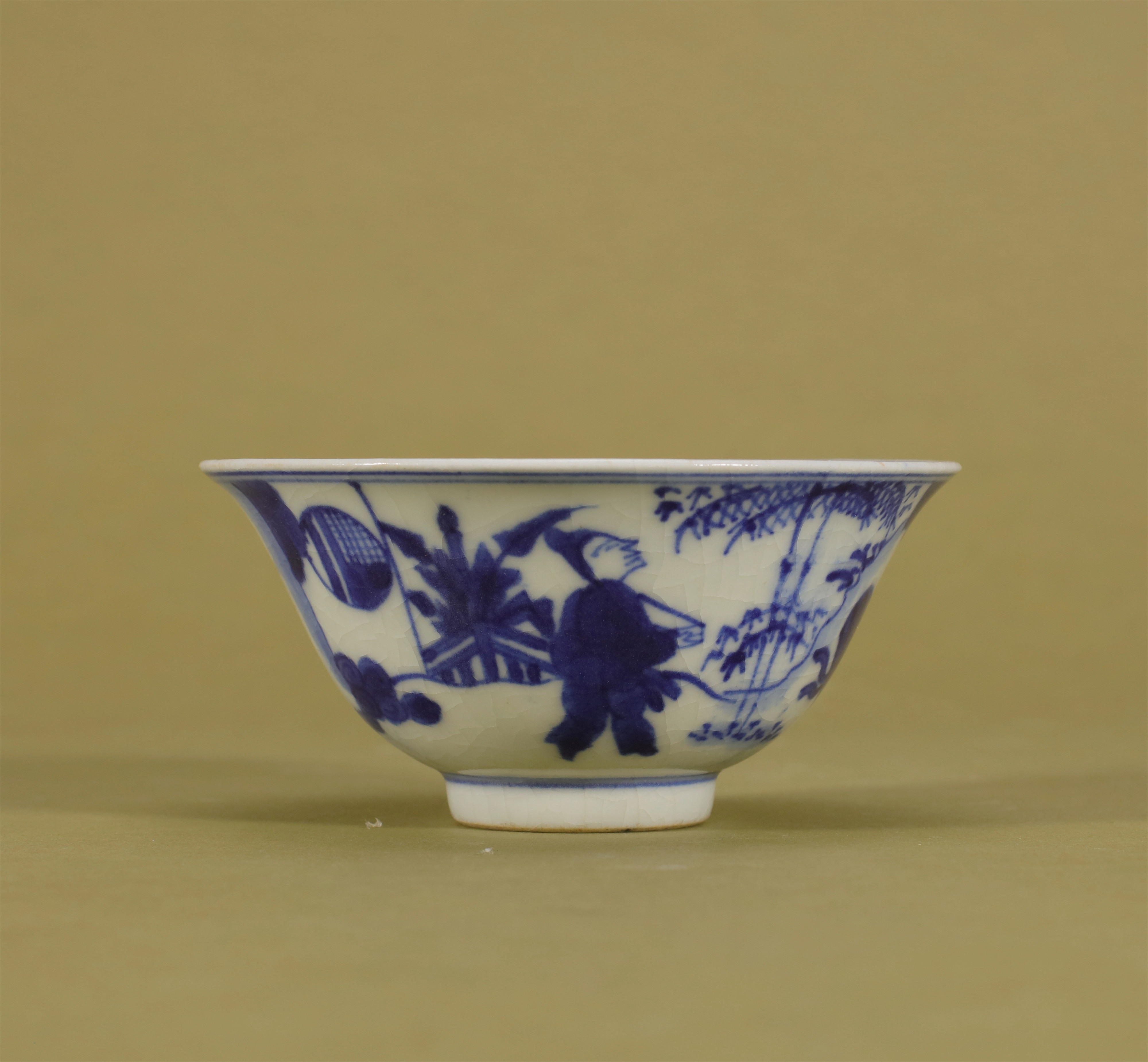 清代青花人物纹碗-多宝古瓷宝典