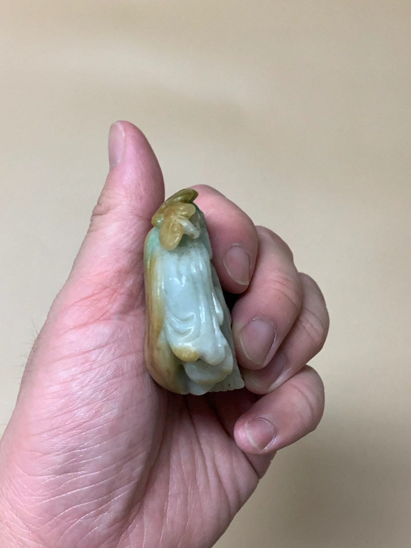 清 翡翠如意罗汉摆件 - 图5