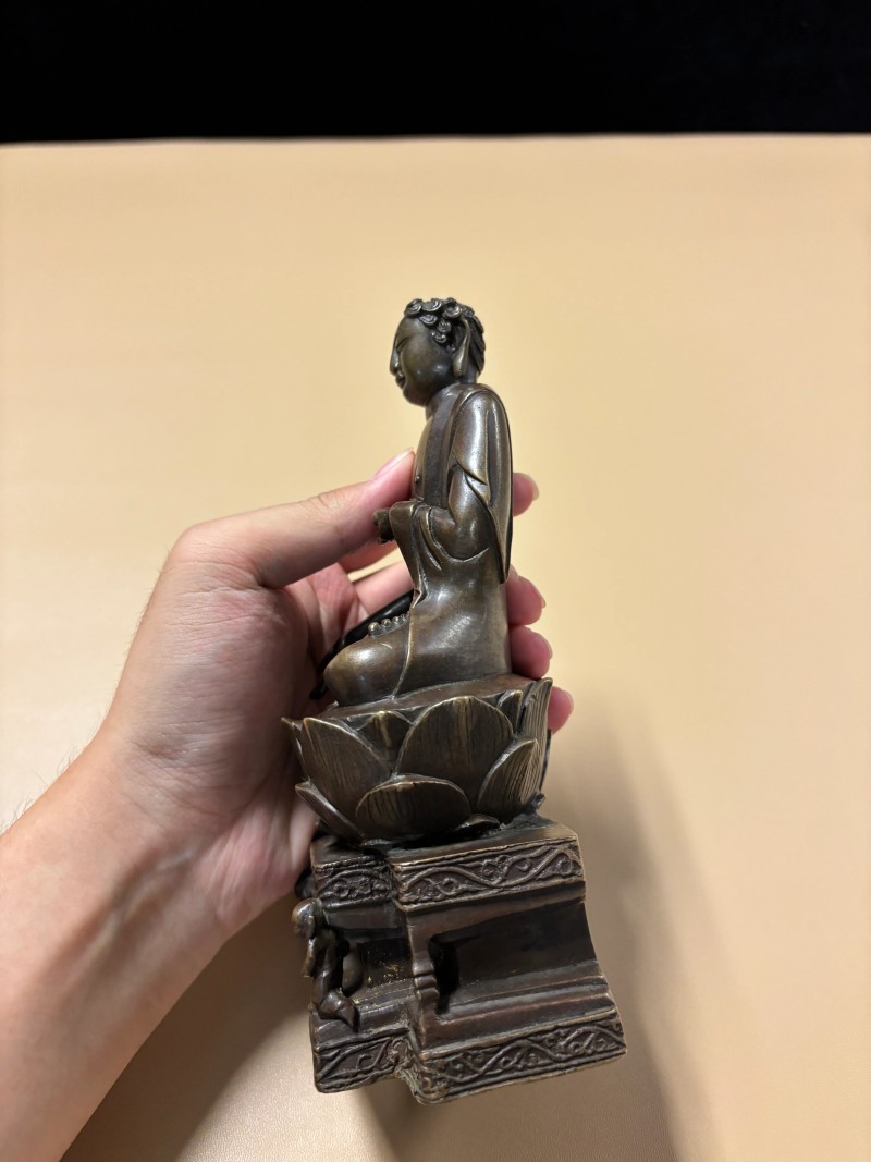 明或更早 铜释迦摩尼像 - 图3